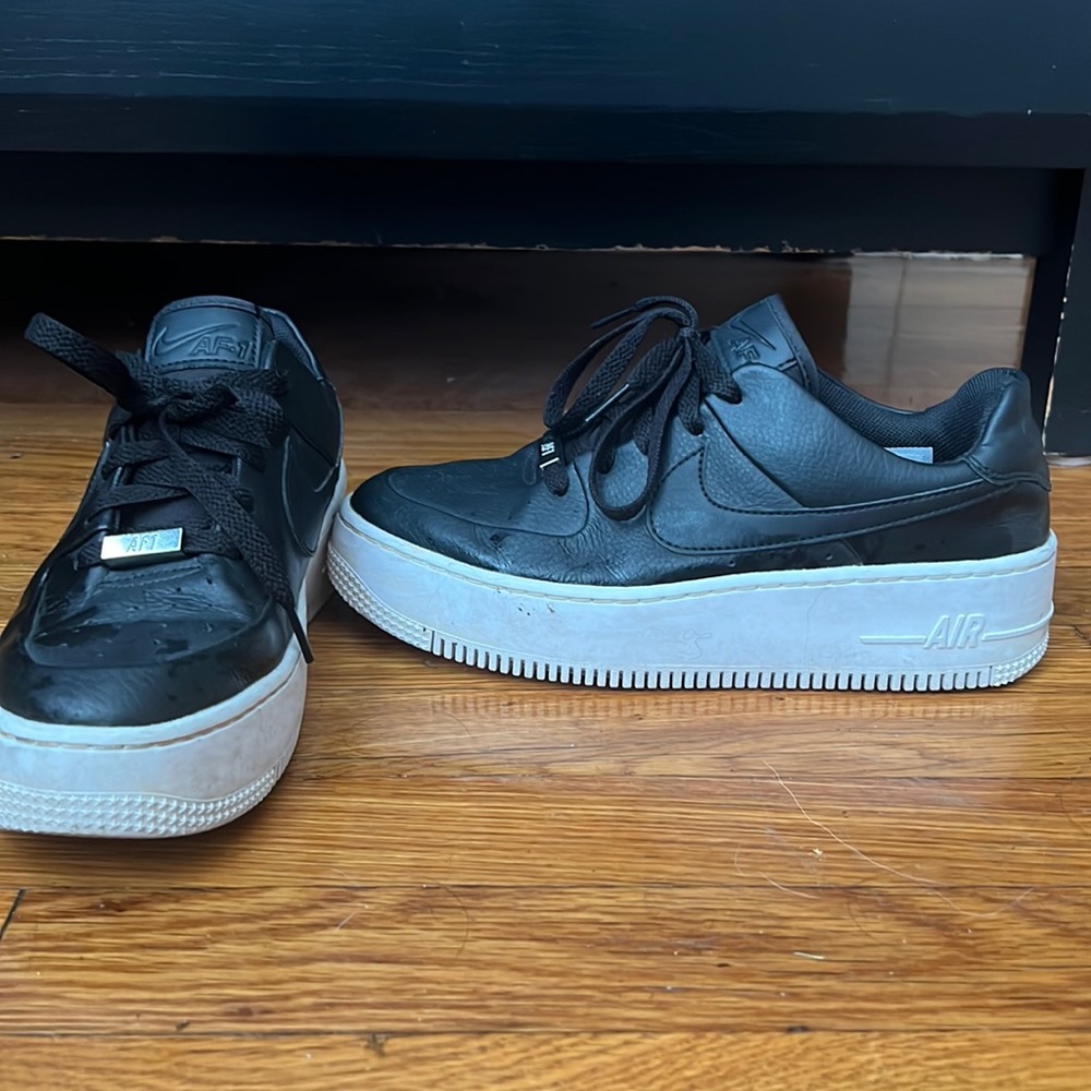 Leather black Nike AF1s